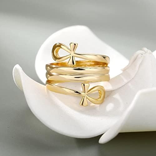 Vista 7 de Ankh ring,silver ankh ring,egyptian ring,silver ring,egyptian jewelry,ankh jewelry,cross ring,statement ring,ring,egyptian ankh ring