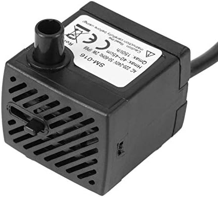 Fountain Pump Small Submersible Water Pump150L / H 2W Ultra-Quiet Submersible Water Pump for Aquarium Fish Tank Fountain Pond Pump to Run a Fountain/Feature, Filter and Waterfall (UK SM-016)