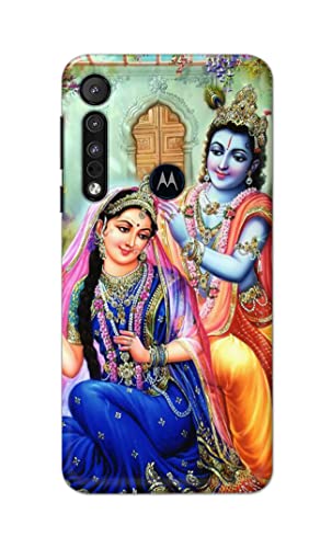 Image of Printed Hard Back Cover Case for Motorola One Macro Back Cover (Radha Krishna) -1803