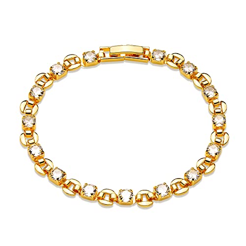 Image of MEVECCO Bracelet for Women 14K Gold Plated Dainty Chain Simple Jewelry Cute Handmade Minimalist for Her