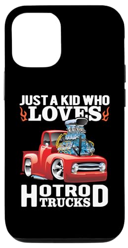 Just A Kid Who Loves Hotrod Trucks����f�U�C�� �X�}�z�P�[�X iPhone 12/12 Pro �p