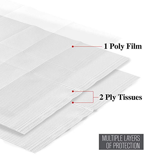 Jmu White Dental Bibs (125 Pcs), Disposable Dental Bibs 3 Ply Tattoo Bibs Tray Covers 13" X 18'' Nail Towels #TOP3