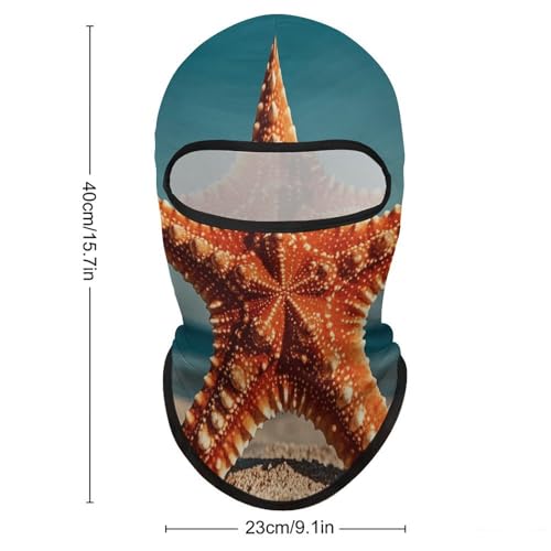 Balaclava para hombre y mujer, máscara para esquí, cubreboca completo con diseño de estrella de mar, ideal para ciclismo y motocicletas miniatura 2