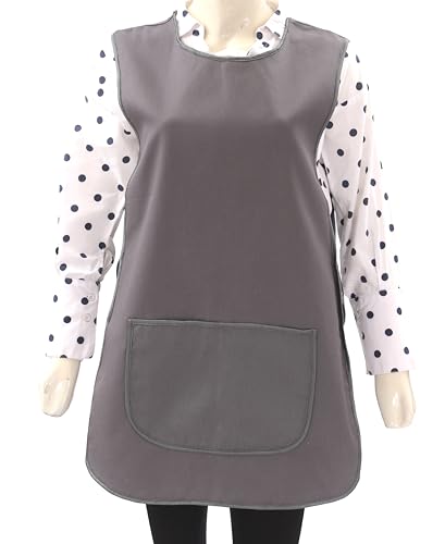 LINEN CLOSET® Womens Tabards with Pockets for Men Ladies Cleaning Catering Chef Kitchen Aprons Unisex Hygea Tabard Apron Work Tabards - Image 2