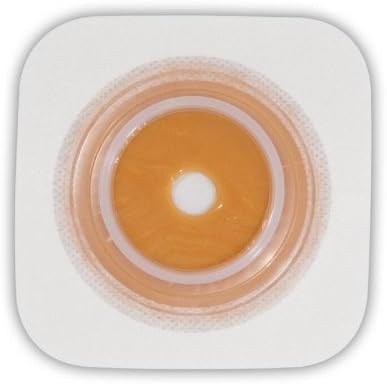 Convatec 125258 SUR-FIT Natura Two-Piece Cut-to-Fit, Stomahesive Skin Barrier with Tape Collar, White, 38mm (1 1/2) Flange, Overall Dimension 4 x 4 , 10/BX by ConvaTec
