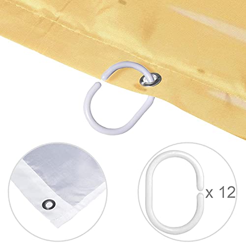 Rideau de douche imperméable et lavable anti-éclaboussures motif plage - 5