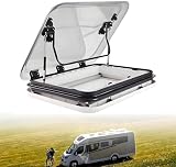 Gpxhbcb Dachlüfter für Wohnwagen und Wohnmobile, Ausschnitt 50/70/80 x 50 cm, LED-Dachfenster mit Sonnenschutz, UV-beständige Dachluke, für Wohnwagen und Anhänger 70 * 50cm
