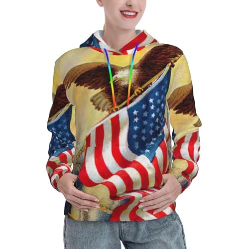 Sweat à capuche femme aigle EdWal anti-froid pour la mi-saison