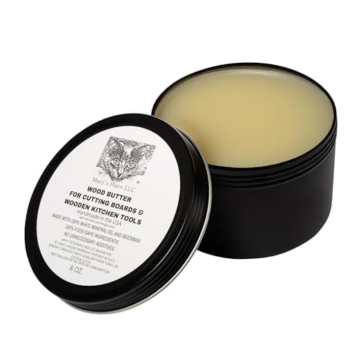 Wood Butter Cutting Board Wax - 8 oz - Conditioner for Butcher Block and Wooden Kitchen Tools. Macy;s Place Food Grade Mineral Oil and Beeswax for Wooden Tools. Support Animal Rescue