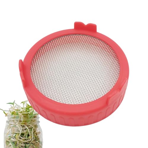 Tapa coladora para tarros de germinación, tapas de tarro de germinación, tapas de germinación de tarros Masön, tapas de germinación de acero inoxidable para tarros Masön de ancha, kit de cultivo