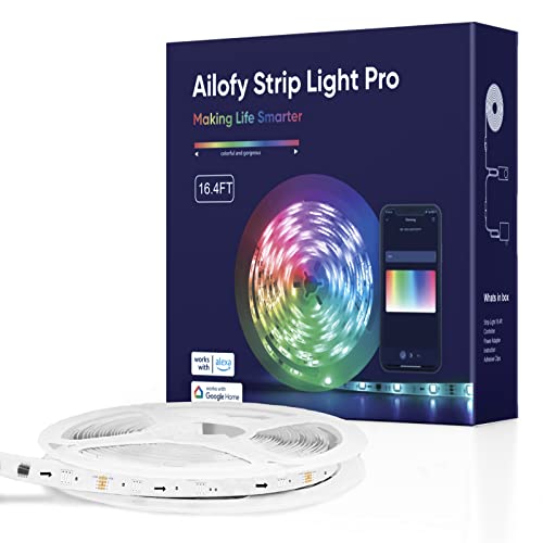 Tira LED inteligente Ailofy multicolor 16.4 pies miniatura 1