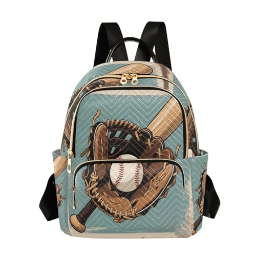 Nexawaveo - Mochila acolchada para mujer, equipo de béisbol retro, azul, mochila para ordenador portátil de 14 pulgadas, equipo de béisbol retro azul, Medio, mochilas, Equipo de Béisbol Retro Azul, M