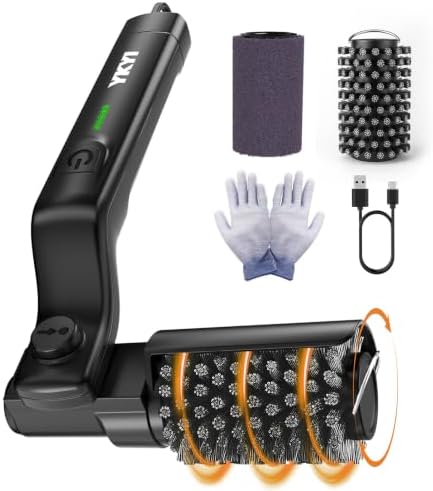 YKYI Elektrische Grillbürste, kabelloser Grillreiniger | 180° Winkel, USB-C Akku, Edelstahlkopf, Schwamm, IPX7 wasserdicht, für Grillroste und alle Grilltypen