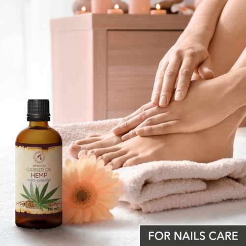 Olej z Nasion Konopi - 100 ml - Czysty i Naturalny - Olej Nośnikowy do Olejków Eterycznych - Olejek do Skóry - Paznokcie - Pielęgnacja Twarzy i Ciała Wargi - Do Kąpieli