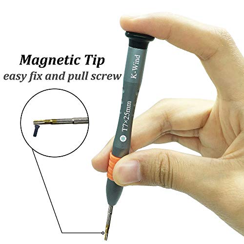T7 Torx Screwdriver, Torx T7 Screwdriver, S2 High Alloy Steel Head, Magnetic Tip, Rotating Cap, Anti-slip Grip, 6 Point Star Screwdriver for Toy Computer Phone Electronics Device Maintenance