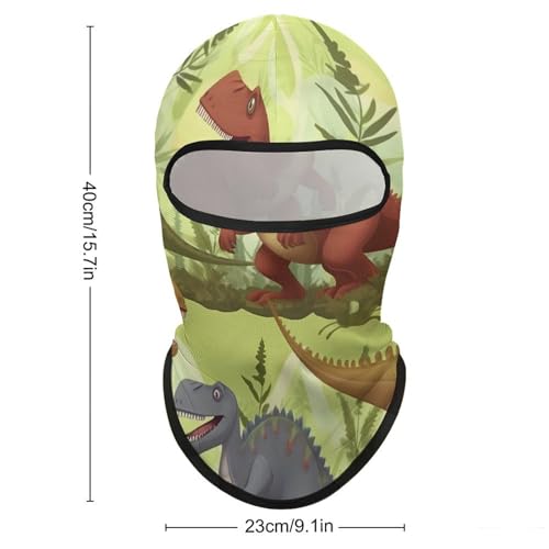Balaclava de Dinosaurios para Hombres y Mujeres, Máscara Facial Antisolar Transpirable con Cobertura Total de la Cabeza para Senderismo, Ciclismo, Correr, Conducir miniatura 2