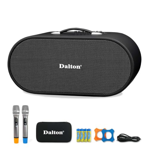 750W DS-208Xpro Portable Karaoke Machine, Karaoke Machine for Adults with Bluetooth and Wireless Microphone, Portable Bluetooth Speaker System with 2 Microphones, Loud Speakers for Party Even