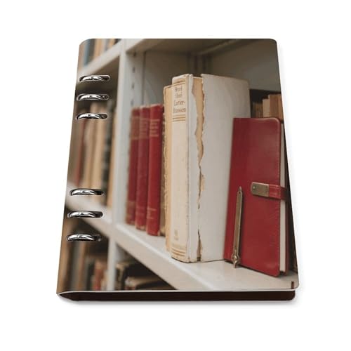 VstaDank Library Bookshelf Book Notebook 90 Sheets Fashion Loose Leaf