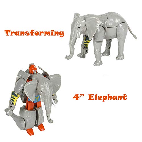 Forest & Twelfth Jungle Animal Toys – Transforming Action Figure – Changes From A Detailed Animal Toy To A Unique Robot Toy In Seconds – Great Gift For Both Girls And Boys (4" Elephant) #TOP1