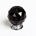 Produktbild Revesun 4Stk Durchmesser 30mm Schwarz Kristall klar Glas Türknopf Möbelknopf Möbelknöpfe Möbelgriffe Möbelknauf Griff Knopf Schrankgriff