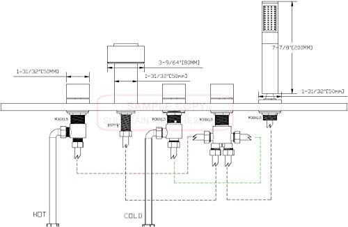Roman Tub Faucet With Hand Shower, Waterfall Tub Filler Deck Mount Brushed Nickel, Sumerain #TOP3