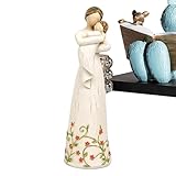 Estatua Madre E Hija,Estatua Decorativa De Resina Para El Hogar - Figura Decorativa Madre e Hija Abrazándose | Para Salón Dormitorio Escritorio Estantería Mesita Noche Cumpleaños Día De La Acció