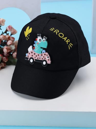 Image of PASSION PETALS Summer Dino Rockstar Baseball Cap for Kids Boys and Girls 2-4Years