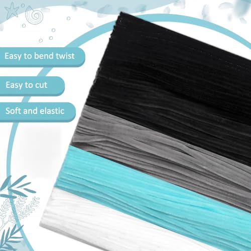 Image of Peryiter 500 Pcs Pipe Cleaners for DIY Flower Bouquets, Chenille Stems for Graduation Bouquet Crafts, Fuzzy Sticks for Handmade Flowers, DIY Gift, Art Projects(Dark Gothic,12 Inch)
