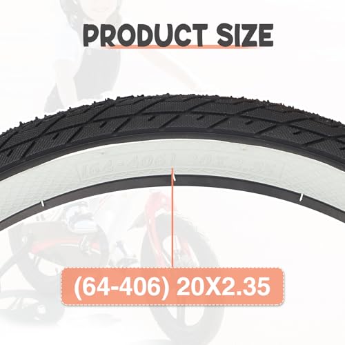 ZUKKA 20 x 2.35 Bike Tire 1/2 Pack 20 inch x 2.35 BMX Bike