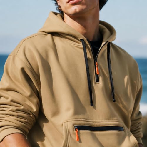 Zip Tactical Hoodie Mens Big and Tall Fleece Outdoor Hooded Sweatshirt - image 3