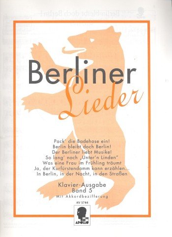 Berliner Lieder Band 5 - Book.
