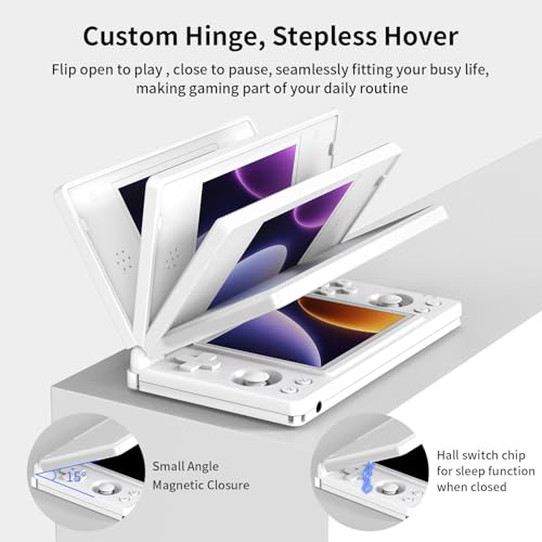 Image of RgAmbernic RG DS Android 14 System Flip Handheld Game Console Anbernic RG DS Dual Screen 4 inch resolution 640 * 480 OCA Full Touch Screen Built-in Hall Chip 4000mAh [android]