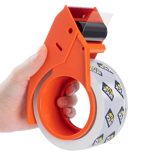 STICK UP Heavy Duty Packing Tape with Dispenser, 1 Roll, 1.88
