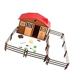 Jouet modèle de ferme pour enfants : fabriqué en matière plastique, sûr, pas facile à endommager, modèle de scène de ferme.