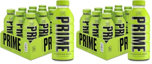 Image of PRIME HYDRATION Lemon Lime Hydration Drink, 16.9 Fl oz / 500 Ml, 24 Pack