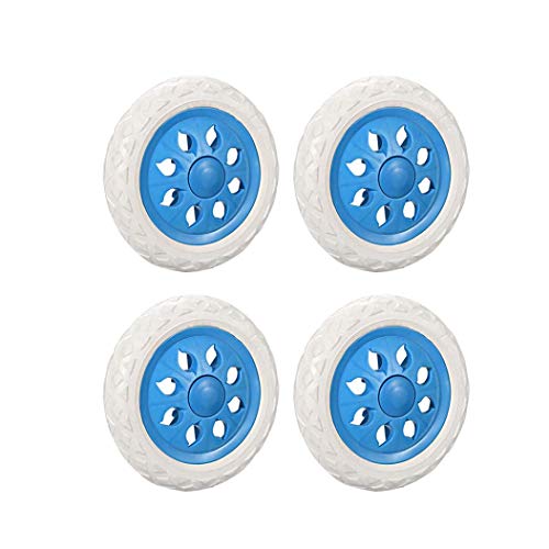 iMiMi Cart Wheels 4PCS Trolley Caster Replacement Shopping Rubber Foaming Light 6.5 Inch Dia Blue