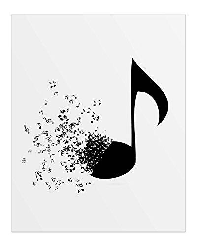 Summit Designs Music Notes Wall Decor - Set Of 3 (8X10) Poster Photos - Eighth Note - Treble Clef #TOP6