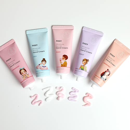Fascy Scented Moisturizing Hand Cream Grapefruit, Anti-Wrinkle Hand Cream, Travel Size Moisturizing Lotion, Hand Cream For Dry Cracked Hands, Hand Moisturizing Lotion 1 Set | 1.4Floz #TOP5