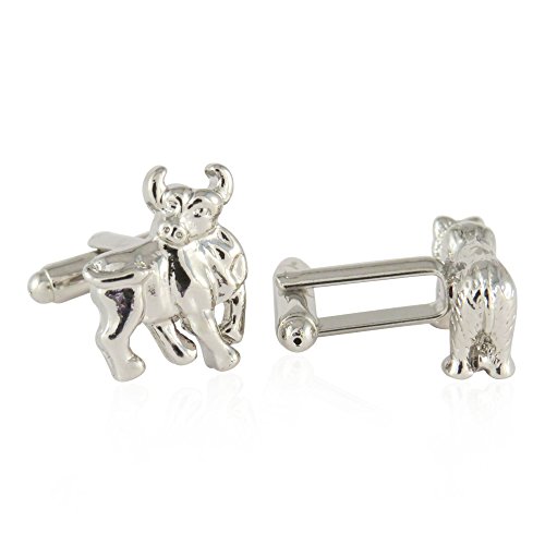 Mancuernillas Bull & Bear Wall Street con caja miniatura 2