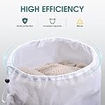 OTraki 2 Pcs Large Mesh Laundry Bags 24X36 Inch Heavy Duty Drawstring Laundry Wash Bag,Laundry Hamper Liner Machine Washable Storage Bag for Travel Hotel Beach Don't Drying, Melting 140-176℉ White - Image 5