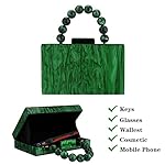 Acrylic Purses Evening Clutch Bag Marbling Handbags for Women Cross Body Bag with Pearl Chain Formal Wedding Prom Party