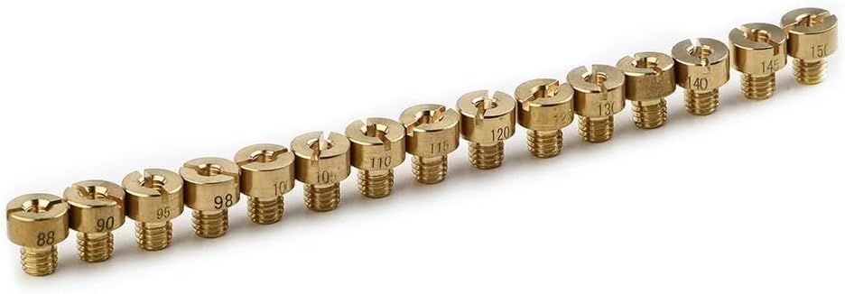 15pcs Carburetor Main Jet M5 5mm for Mikuni 604 VM22 VM24 VM26 VM30 26mm 28mm 125cc-250cc Engine Motorcycle Dirt Bike