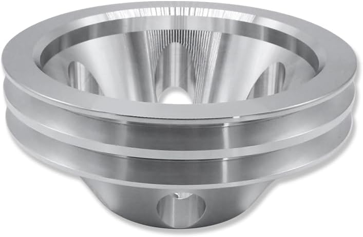 Polished Aluminum Mechanical Short Water Pump and Pulley Double Groove For Chevy SBC 283 327 350 383 400 1955-1985