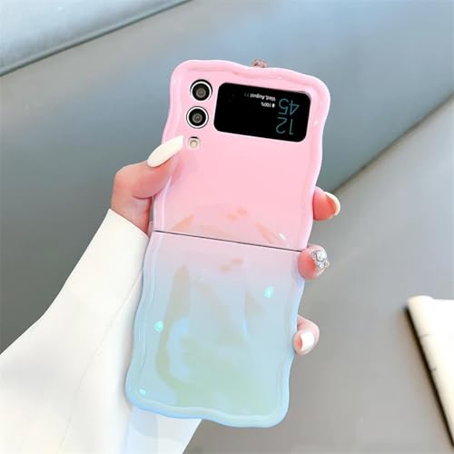 Coque Galaxy Z Flip 4 en silicone avec motif dégradé de couleurs chic