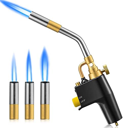 High Intensity Mapp Propane Torch Welding Kit, KOAKOMI Trigger Start Mapp Gas Torch with Self Ignition For Soldering Brazing Cooking,Mapp Gas Propane Head (CSA Certified)