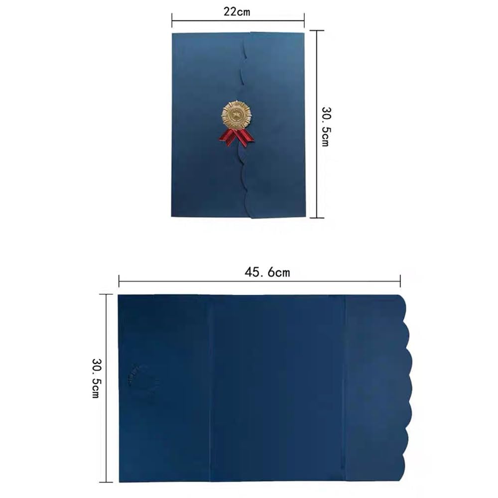 Dokumentenhüllen für A4-Zertifikate, dreifach gefaltete Dokumentenhüllen, A4-Grad-Zertifikatshülle, Einladungskartenhülle, Briefformat, Dokumentenhalter für Auszeichnungen, Zertifikate, Diplome, 5