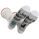 PXTIDY 2 Pairs Crochet Socks Dog Lover Gift I Just Want To Crochet And Pet My Dog Crew Socks Quilting Crocheting Lover Gift