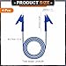 MECCANIXITY 4pcs 6.6ft Alligator Clip Test Leads, 15A Dual Alligator Clips with Wires for Multimeter Jumper Wire Industry Car Battery, Blue