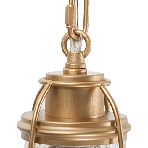 Gold Pendant Lights, Modern Pendant Lighting Kitchen Island With Seeded Glass Shade, Hanging Light Fixtures For Foyer, Hallway, Entryway, Dark Gold Finish #TOP5