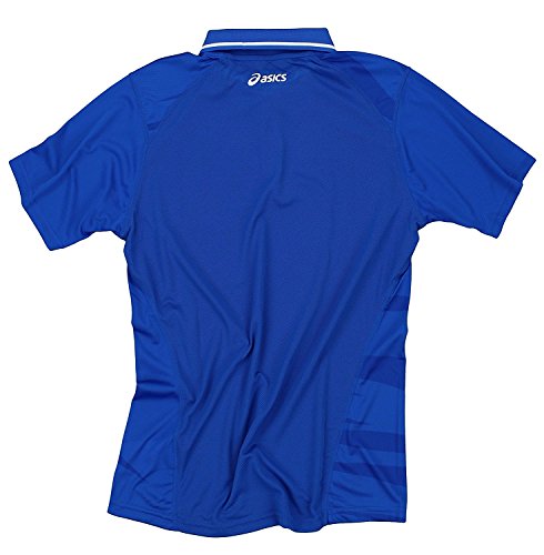 Asics Men's Lightweight Athletic Graphic Polo Shirt (Medium, Speed Blue) #TOP2